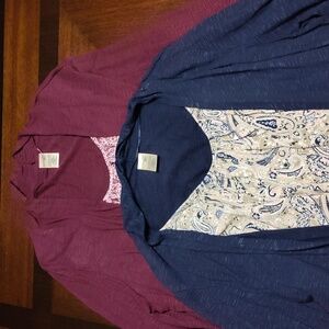 EUC Bundle of 2 Terra & Sky Women's Shirts, Size 1X